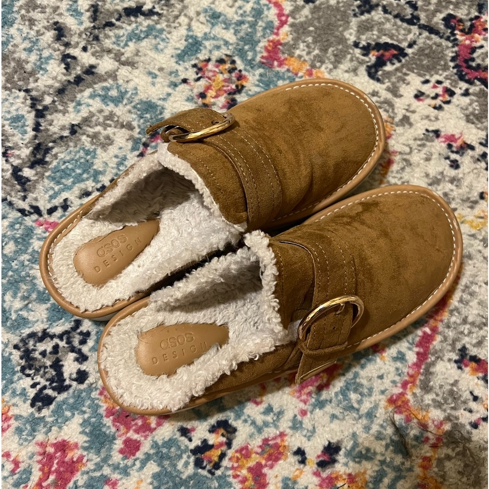 Cute fuzzy mules